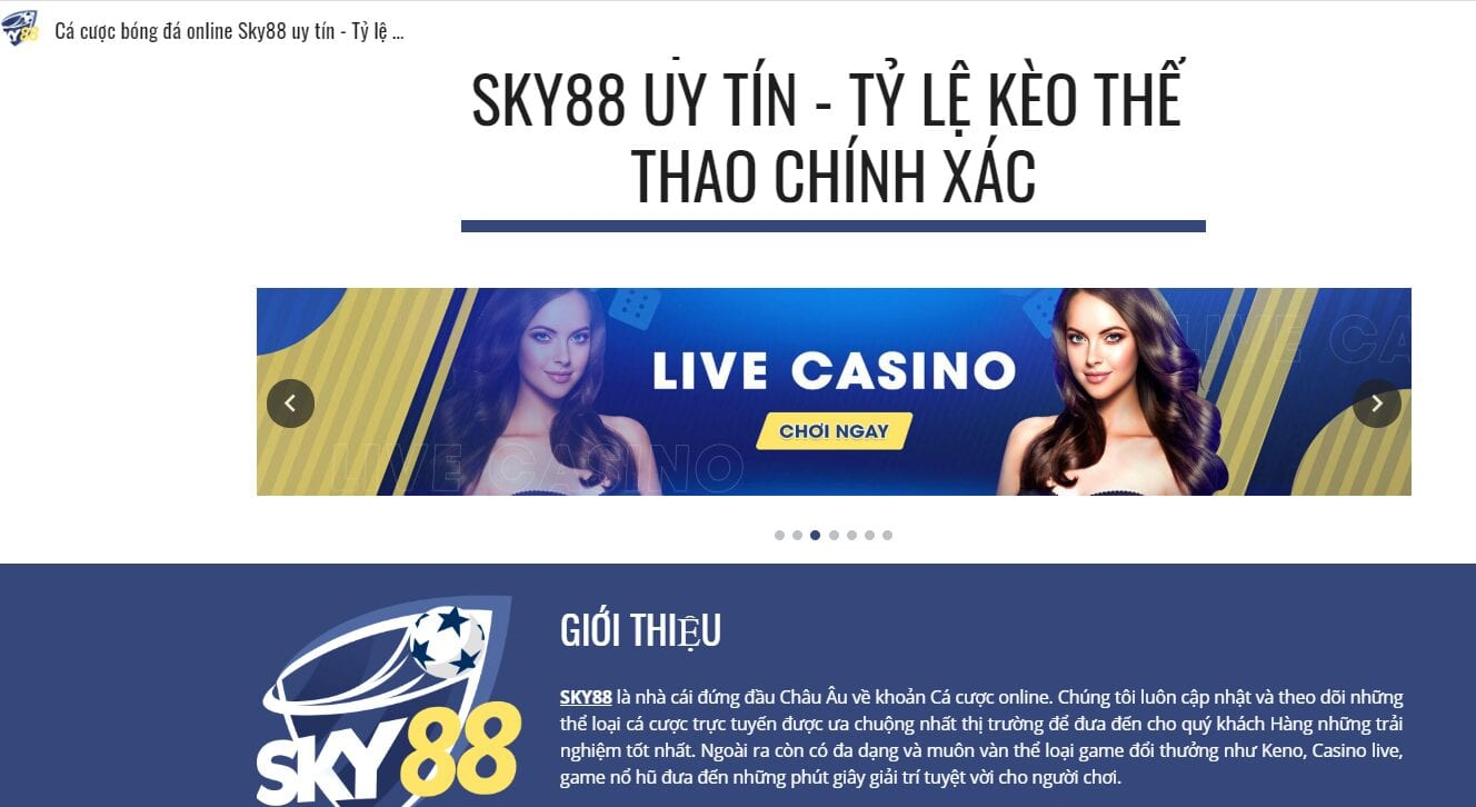 Nhà cái Sky88 có uy tín không?